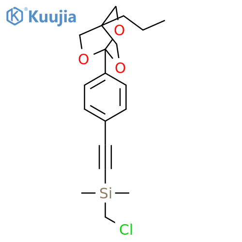 Chloromethyl-dimethyl-[2-[4-(1-propyl-3,5,8-trioxabicyclo[2.2.2]octan-4-yl)phenyl]ethynyl]silane structure