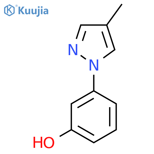 3-(4-methyl-1H-pyrazol-1-yl)phenol structure