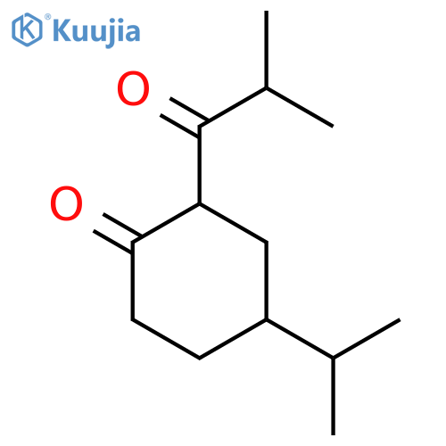 2-(2-Methylpropanoyl)-4-(propan-2-yl)cyclohexan-1-one structure