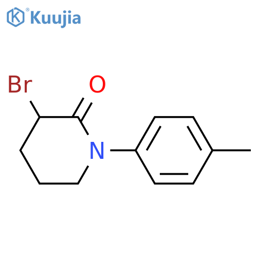 3-bromo-1-(4-methylphenyl)piperidin-2-one structure
