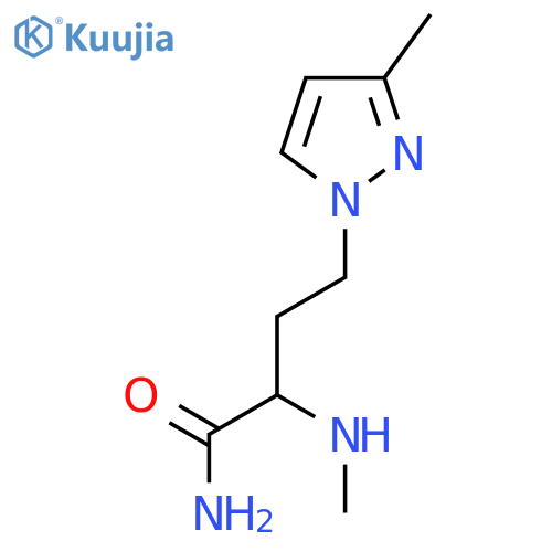 4-(3-methyl-1H-pyrazol-1-yl)-2-(methylamino)butanamide structure