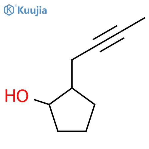 2-(But-2-yn-1-yl)cyclopentan-1-ol structure