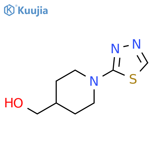 [1-(1,3,4-thiadiazol-2-yl)piperidin-4-yl]methanol structure