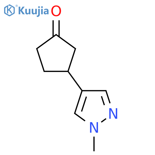 3-(1-methyl-1H-pyrazol-4-yl)cyclopentan-1-one structure
