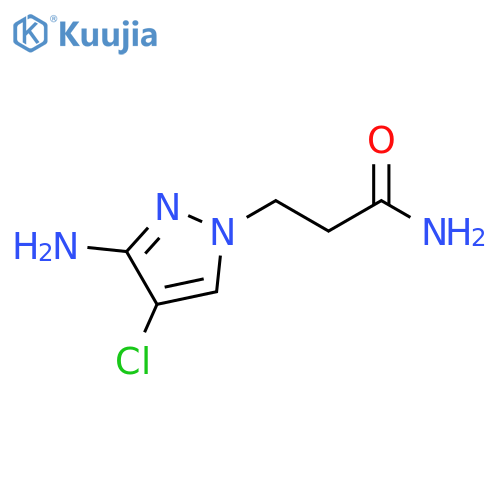 3-(3-amino-4-chloro-1H-pyrazol-1-yl)propanamide structure