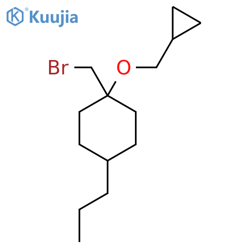 1-(bromomethyl)-1-(cyclopropylmethoxy)-4-propylcyclohexane structure
