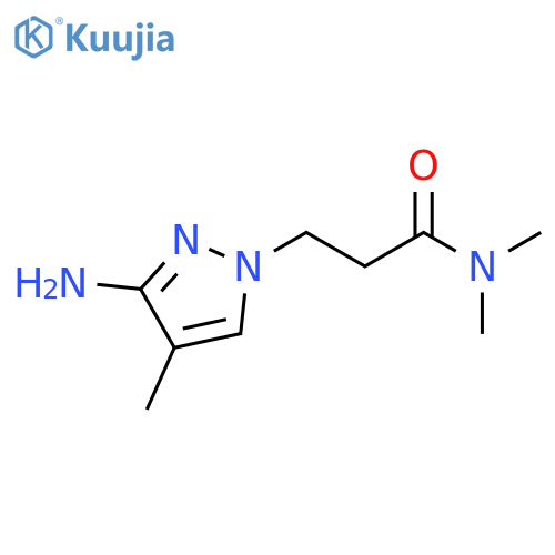 1H-Pyrazole-1-propanamide, 3-amino-N,N,4-trimethyl- structure