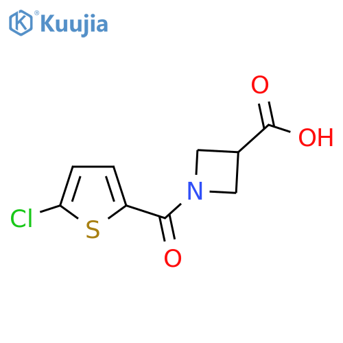 1-(5-Chlorothiophene-2-carbonyl)azetidine-3-carboxylic acid structure