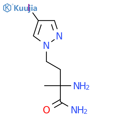 2-amino-4-(4-iodo-1H-pyrazol-1-yl)-2-methylbutanamide structure