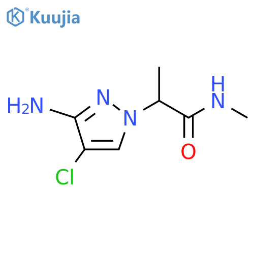 2-(3-amino-4-chloro-1H-pyrazol-1-yl)-N-methylpropanamide structure