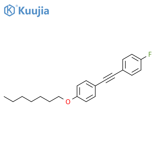 Benzene, 1-fluoro-4-[[4-(heptyloxy)phenyl]ethynyl]- structure