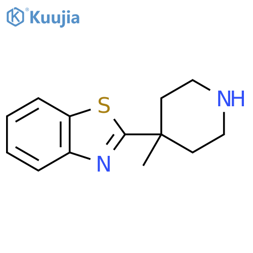 2-(4-methylpiperidin-4-yl)-1,3-benzothiazole structure