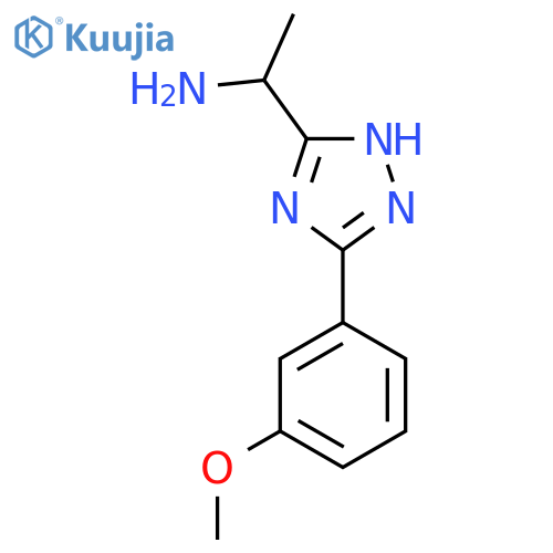 1-(3-(3-Methoxyphenyl)-1H-1,2,4-triazol-5-yl)ethanamine structure