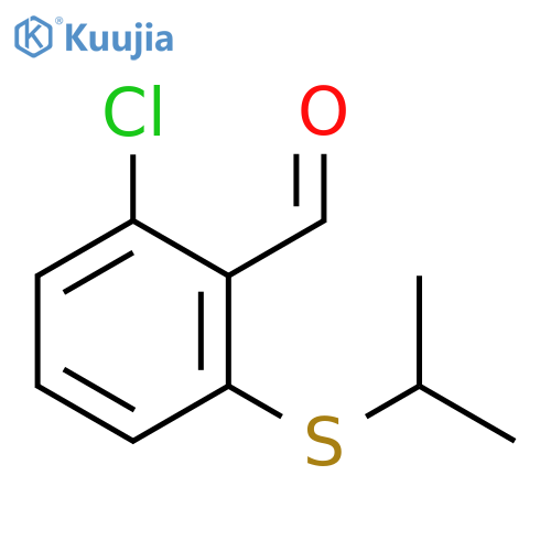 2-chloro-6-(propan-2-ylsulfanyl)benzaldehyde structure
