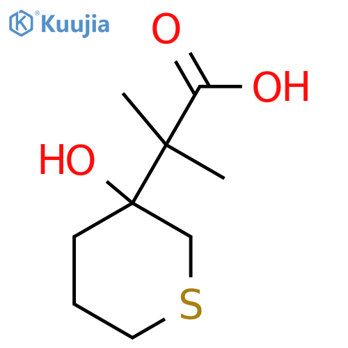 2-(3-hydroxythian-3-yl)-2-methylpropanoic acid structure