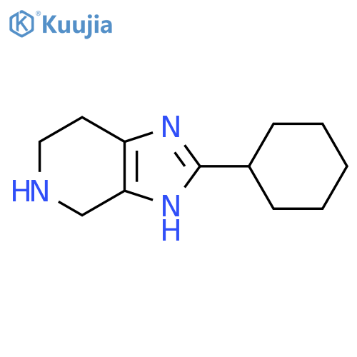 2-cyclohexyl-1H,4H,5H,6H,7H-imidazo4,5-cpyridine structure