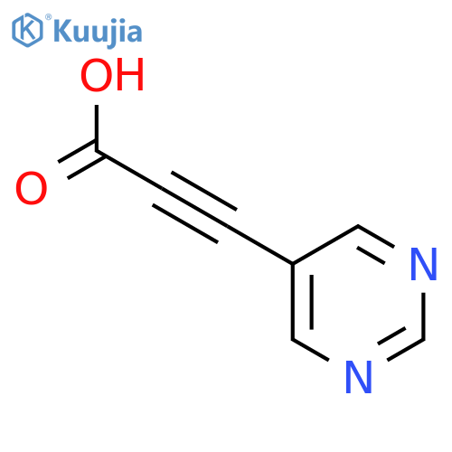 3-(Pyrimidin-5-yl)prop-2-ynoic acid structure