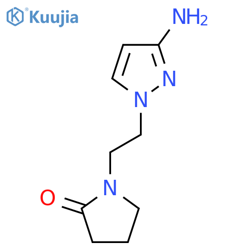1-2-(3-amino-1H-pyrazol-1-yl)ethylpyrrolidin-2-one structure