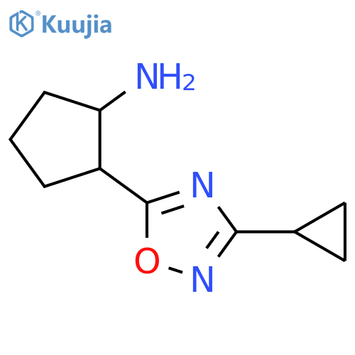 2-(3-cyclopropyl-1,2,4-oxadiazol-5-yl)cyclopentan-1-amine structure