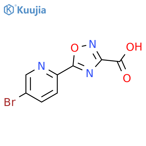 5-(5-bromopyridin-2-yl)-1,2,4-oxadiazole-3-carboxylic acid structure