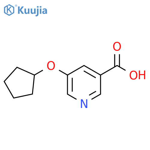 5-(cyclopentyloxy)nicotinic acid structure