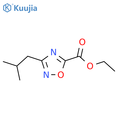 Ethyl 3-(2-methylpropyl)-1,2,4-oxadiazole-5-carboxylate structure