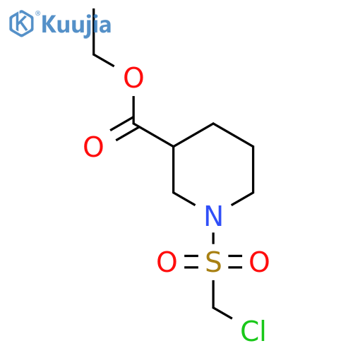 3-Piperidinecarboxylic acid, 1-[(chloromethyl)sulfonyl]-, ethyl ester structure