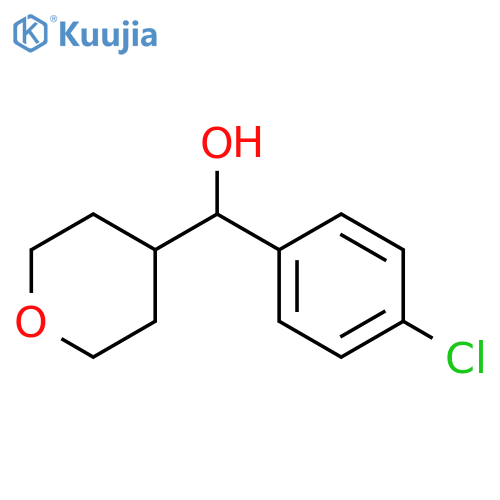 (4-chlorophenyl)(oxan-4-yl)methanol structure