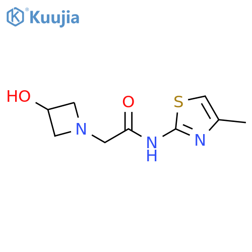 2-(3-hydroxyazetidin-1-yl)-N-(4-methyl-1,3-thiazol-2-yl)acetamide structure