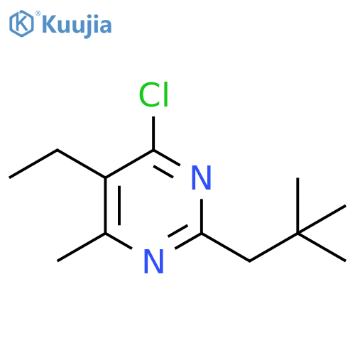 4-Chloro-2-(2,2-dimethylpropyl)-5-ethyl-6-methylpyrimidine structure