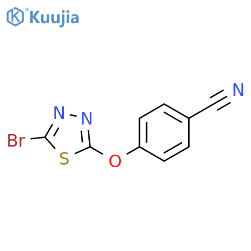 4-[(5-bromo-1,3,4-thiadiazol-2-yl)oxy]benzonitrile structure