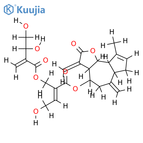 ligustrin-4'-hydroxy-5'-(2'-1,2-dihydroxyacryloyl)-tiglate structure