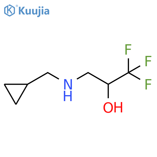 3-(cyclopropylmethyl)amino-1,1,1-trifluoropropan-2-ol structure
