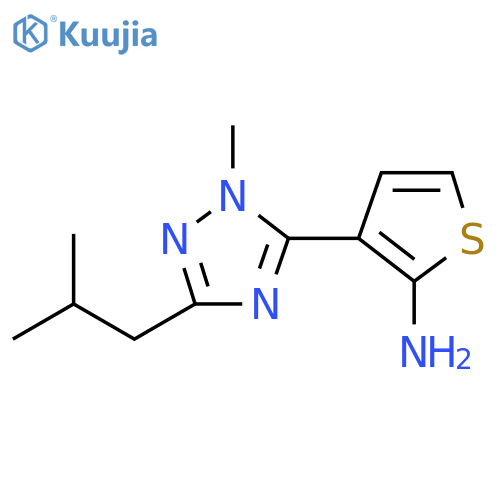 3-1-methyl-3-(2-methylpropyl)-1H-1,2,4-triazol-5-ylthiophen-2-amine structure