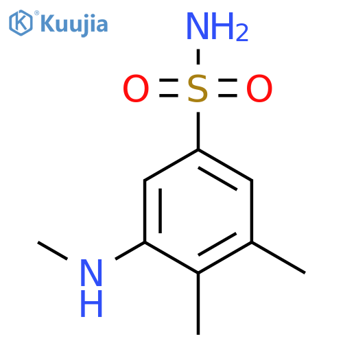 3,4-dimethyl-5-(methylamino)benzene-1-sulfonamide structure
