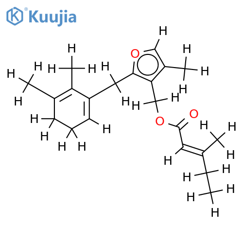 O-(3-Methyl-2-pentenoyl)-5,6-Secofuranoeremophila-1(10),4-dien-6-ol structure