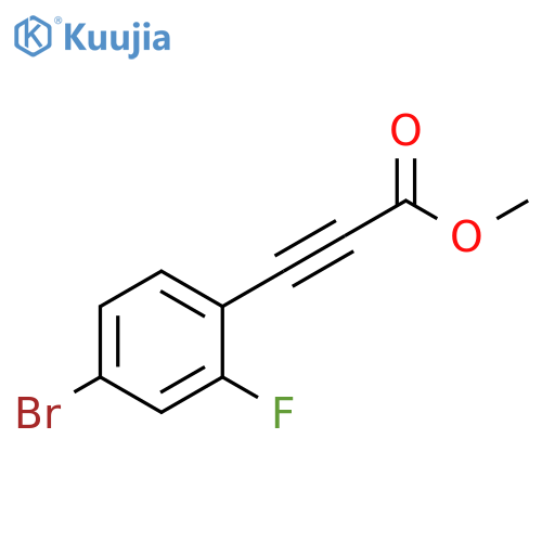 2-Propynoic acid, 3-(4-bromo-2-fluorophenyl)-, methyl ester structure