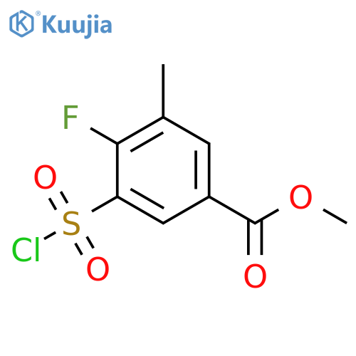 methyl 3-(chlorosulfonyl)-4-fluoro-5-methylbenzoate structure