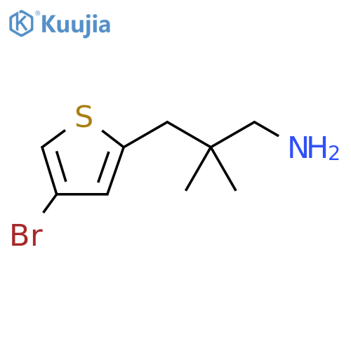 3-(4-bromothiophen-2-yl)-2,2-dimethylpropan-1-amine structure