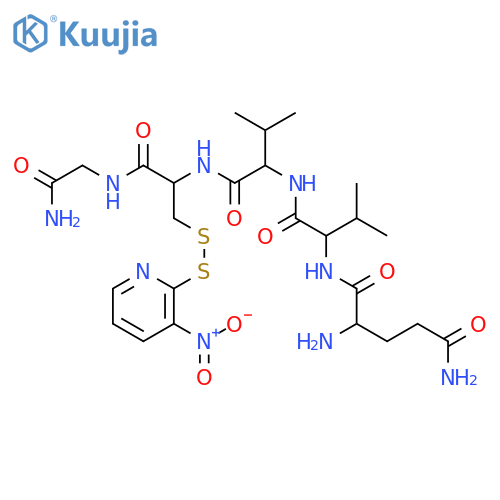 Glycinamide,L-glutaminyl-L-valyl-L-valyl-3-[(3-nitro-2-pyridinyl)dithio]-L-alanyl- (9CI) structure