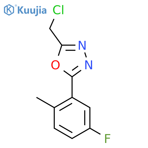 2-(Chloromethyl)-5-(5-fluoro-2-methylphenyl)-1,3,4-oxadiazole structure