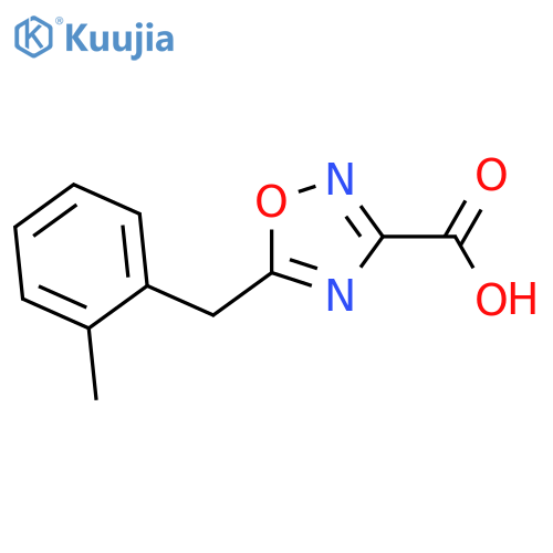 5-(2-methylphenyl)methyl-1,2,4-oxadiazole-3-carboxylic acid structure