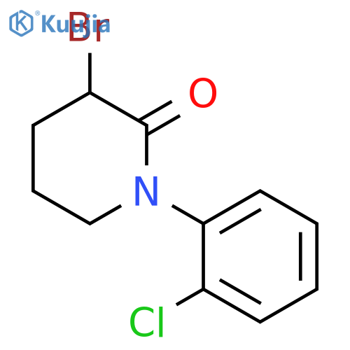 3-bromo-1-(2-chlorophenyl)piperidin-2-one structure