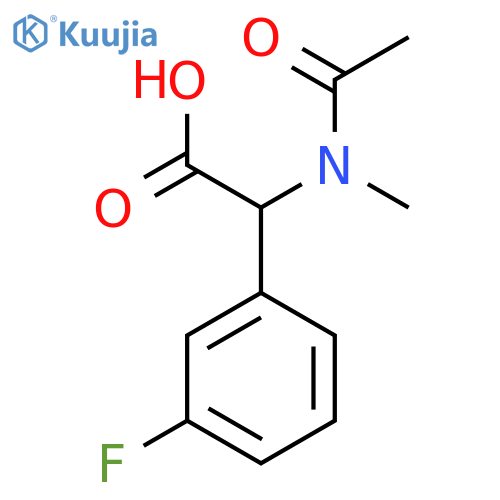 2-(3-fluorophenyl)-2-(N-methylacetamido)acetic acid structure