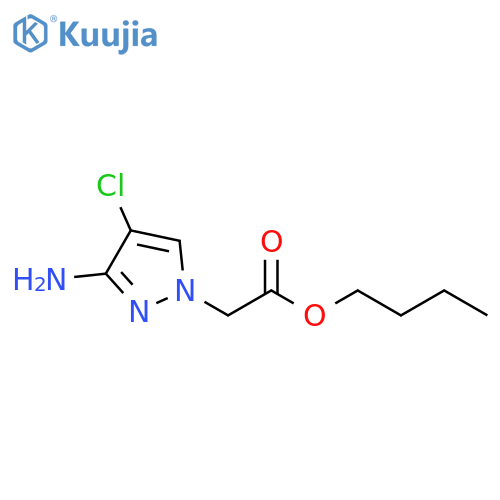 butyl 2-(3-amino-4-chloro-1H-pyrazol-1-yl)acetate structure