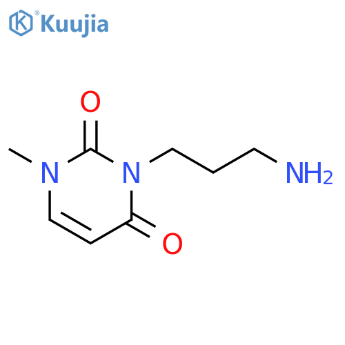 3-(3-aminopropyl)-1-methyl-1,2,3,4-tetrahydropyrimidine-2,4-dione structure