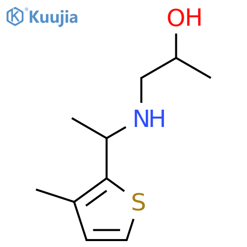 1-{1-(3-methylthiophen-2-yl)ethylamino}propan-2-ol structure