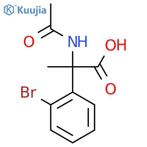 2-(2-bromophenyl)-2-acetamidopropanoic acid structure