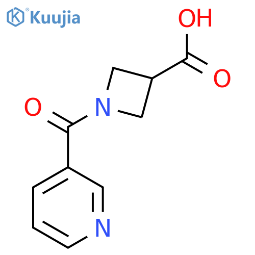 1-(Pyridine-3-carbonyl)azetidine-3-carboxylic acid structure