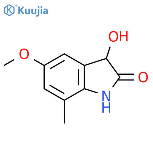 3-Hydroxy-5-methoxy-7-methyl-2,3-dihydro-1h-indol-2-one structure